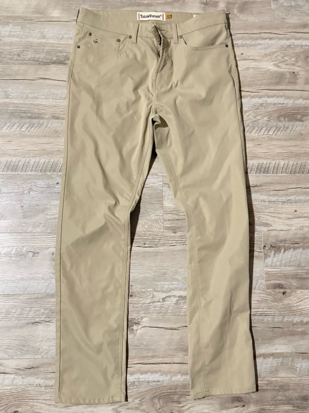 Men's Slim Fit Stretch Chino Pants in Khaki